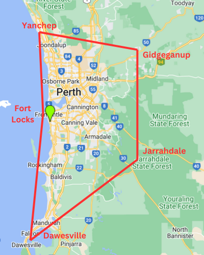 Service area of Greater Perth for Fort Locks locksmith services