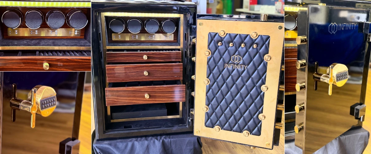 Range of safes on display